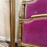 Louis XVI style velvet upholstered bed