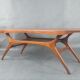 Teak & Fluted coffee table by Olav Laupsa for Sola Møbler, Vintage Norwegian 1960s