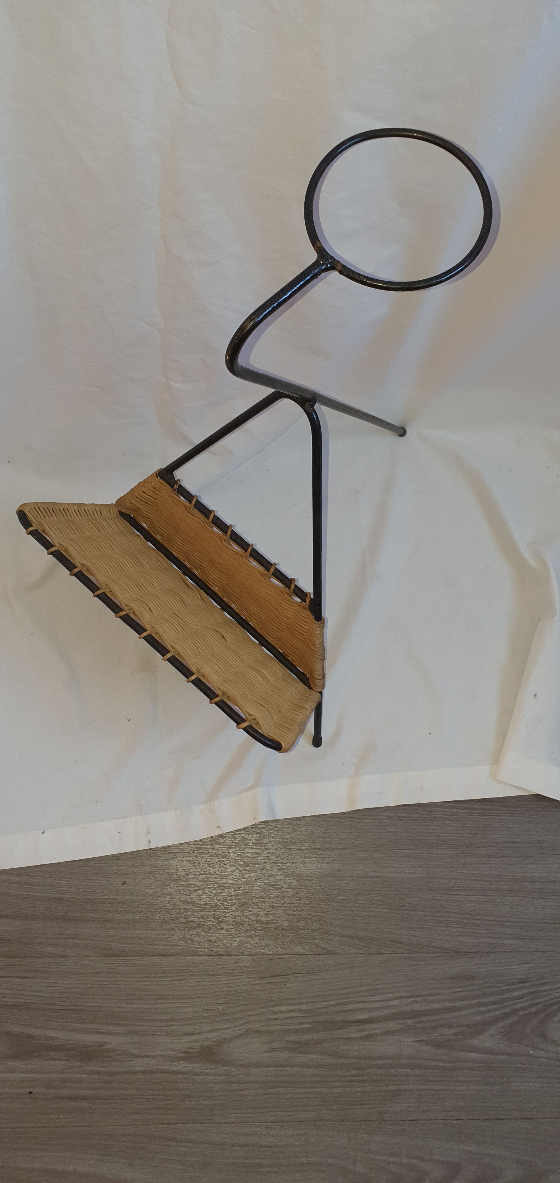 Rattan magazine holder, 1950