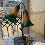 Antique table lamp Water lily