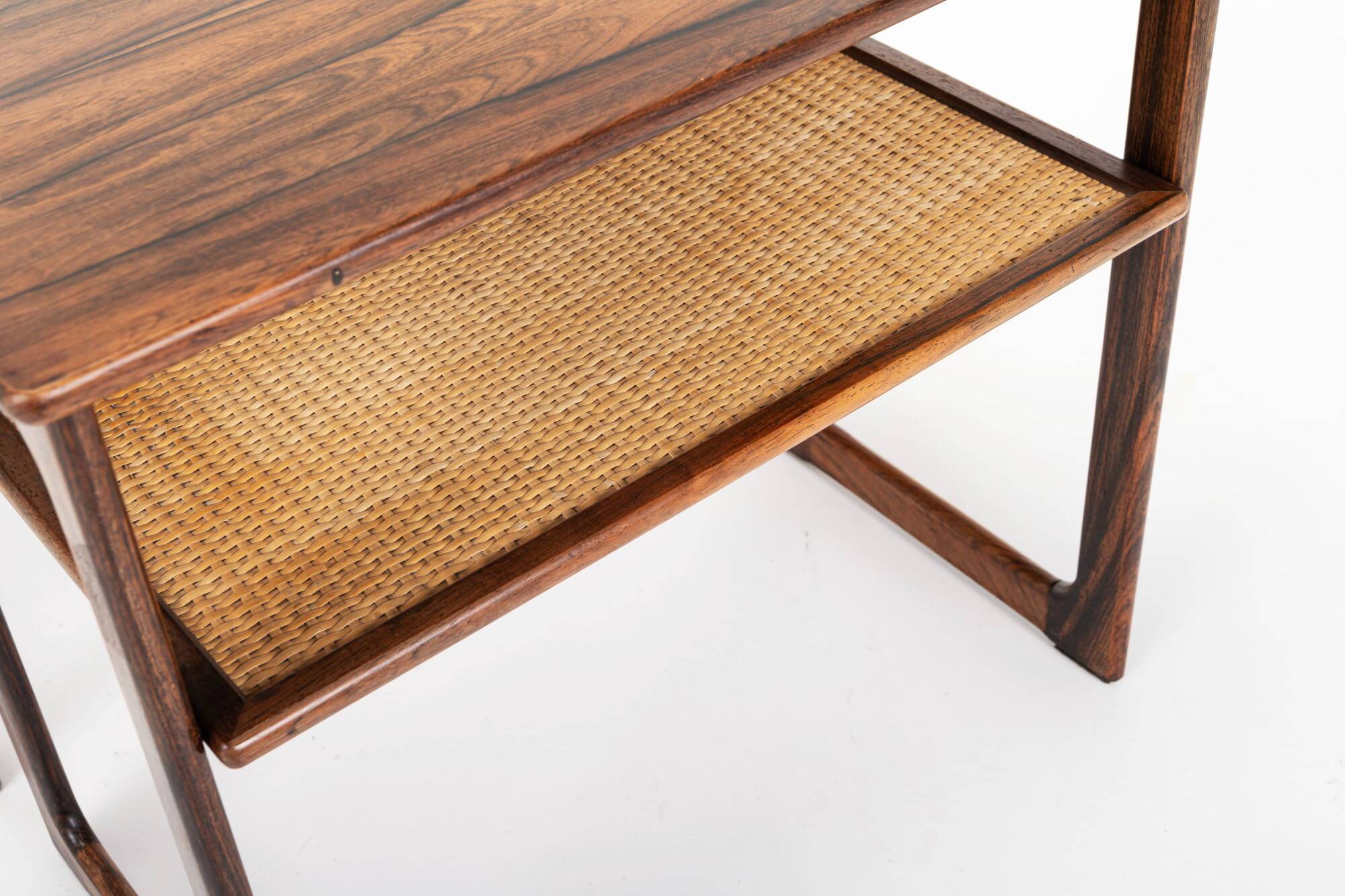 Nesting tables by Silkeborg in wood and wicker