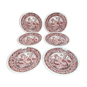 Serie de 6 assiettes , villeroy