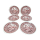 Series of 6 plates, villeroy and boch rusticana collection, chic countryside