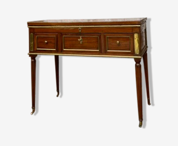 Coiffeuse d’homme en acajou estampillé d’époque Roussens J. I Louis XVI XVIII eme siècle