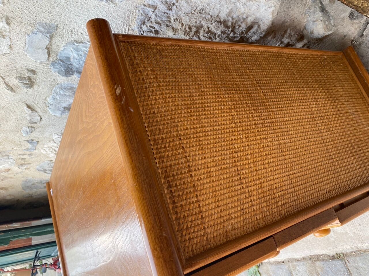 Rattan chest of drawers