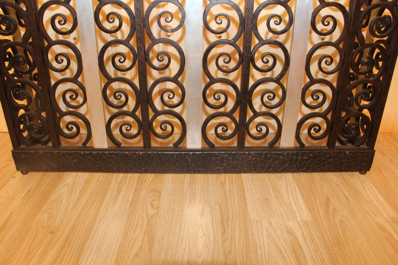 Art deco period console in forged iron