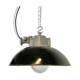 Black Enamel and Cast Iron Industrial Pendant Light, 1960s