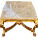 Table de milieu en bois doré table basse Louis XVI
