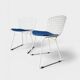 Pair of dining chairs 420 by Harry Bertoia for Knoll International, 1970s.
