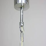 Vintage Italian Crystal & Chrome Chandelier, 1970s