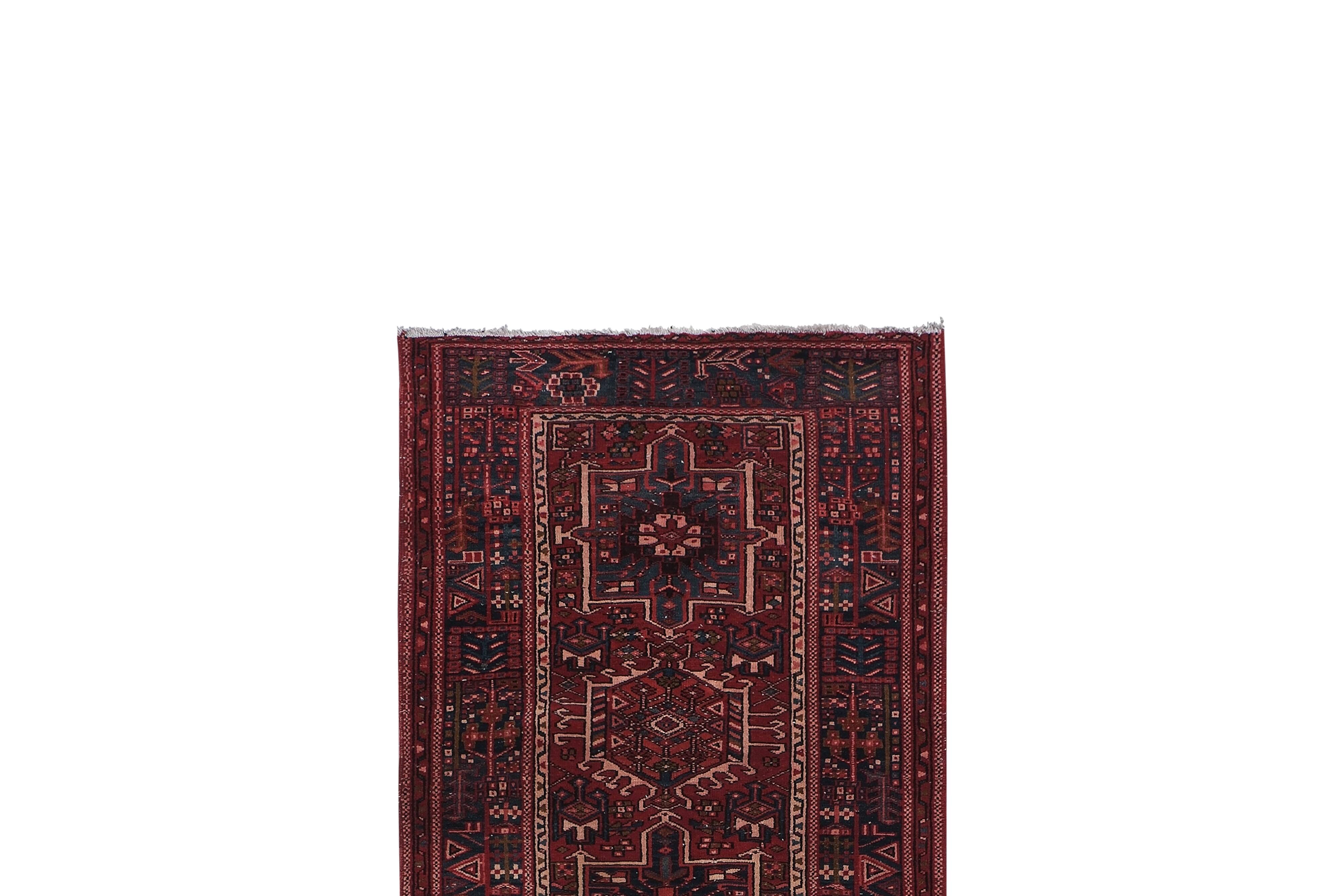 Vintage Turkish Oushak Rug Handwoven 112x330 cm