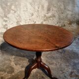 Antique Georgian tilt-top oak table from around 1800 – Round tripod side table 80 cm