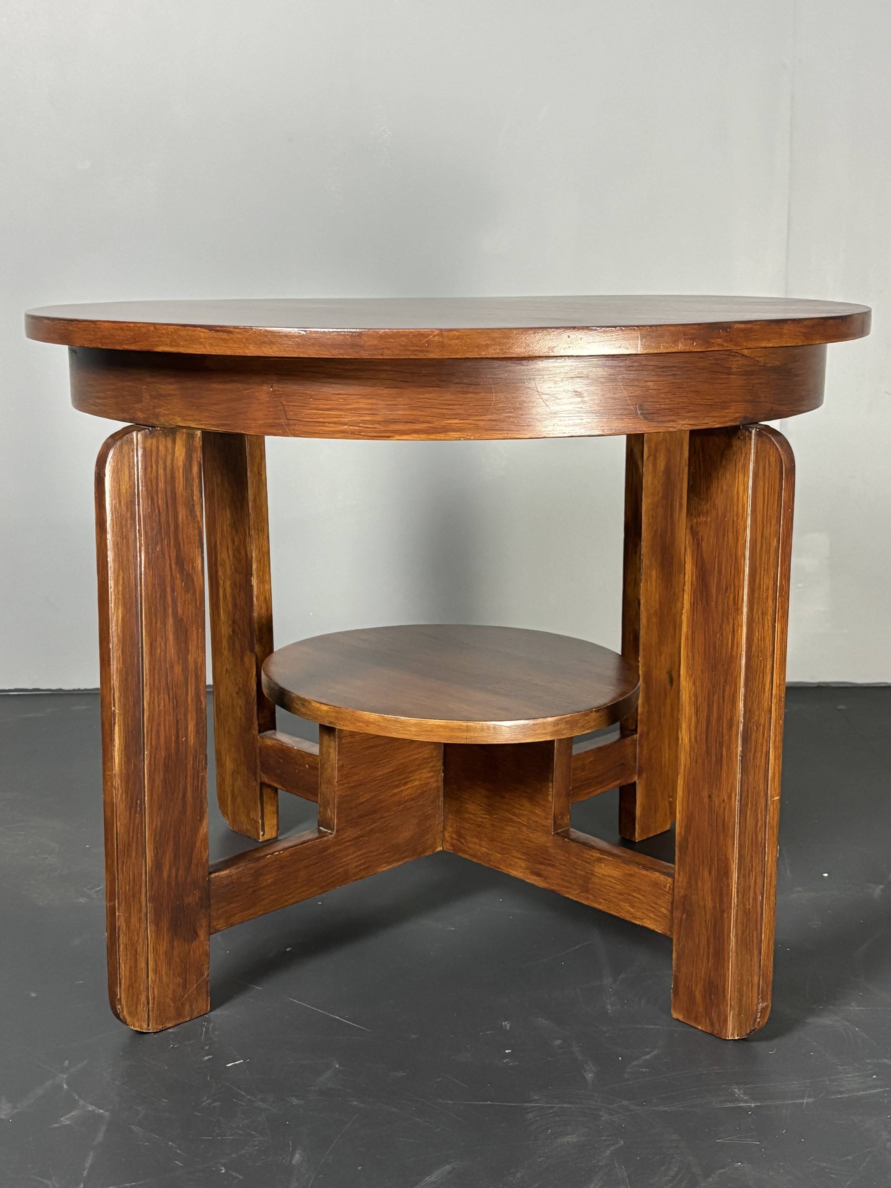 Table d'appoint ou table basse Art Déco néerlandaise en acajou, milieu du XXe siècle, vers 1940-1950