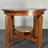 Table d'appoint ou table basse Art Déco néerlandaise en acajou, milieu du XXe siècle, vers 1940-1950