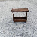 Porte-revue ancien  panier bois