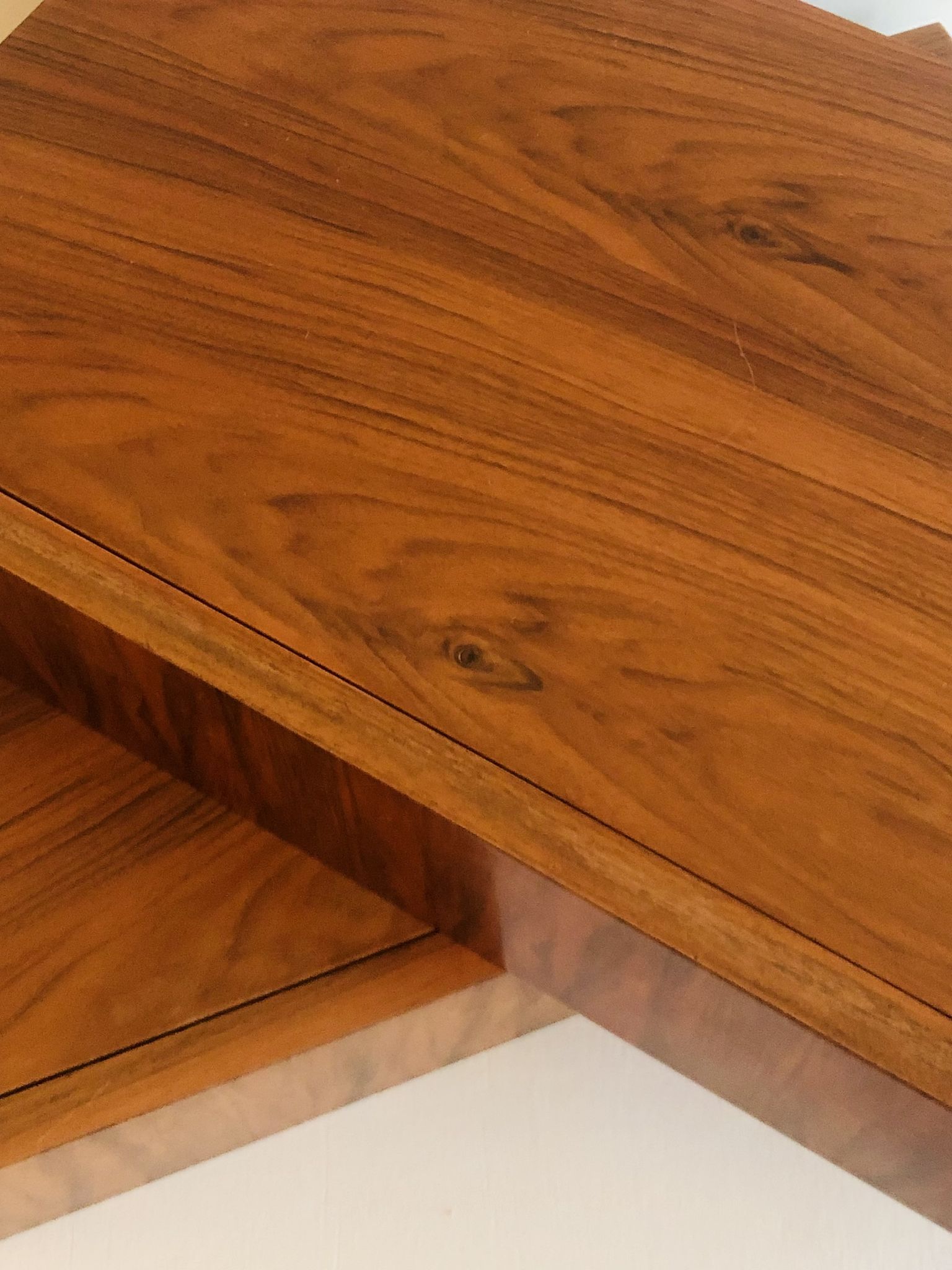 Pair of vintage rosewood veneer shelves, France 60s