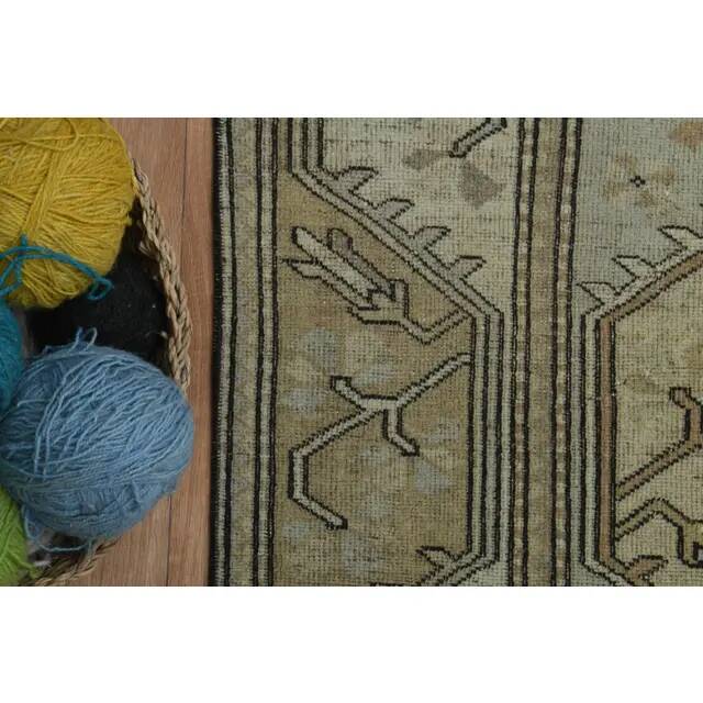 1970s Vintage Turkish Handmade Wool & Cotton Orange Area Rug 154x230