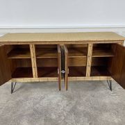 Vintage Audoux Minnet style  rattan sideboard