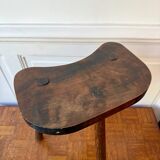 High wooden tripod stool