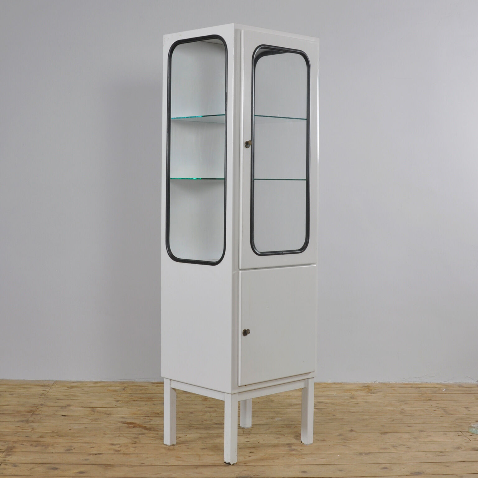 Iron medical display case from the 1970s