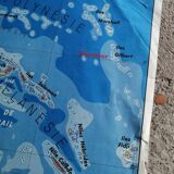 Vintage school map mdi Oceania - South America.