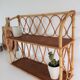 Vintage rattan wall shelf