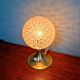 Space Age brass and textured glass table lamp, 1970s