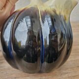 Ceramic colocynth melon pitcher signed Alpho