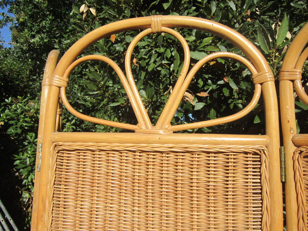Rattan screen 70-80's