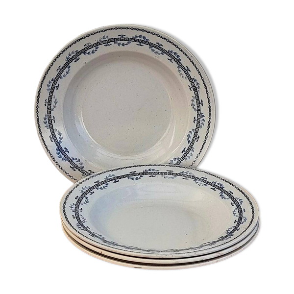 Lot de 4 assiettes creuses Terre de Fer Austerlitz