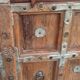 Small old wooden sideboard with two doors