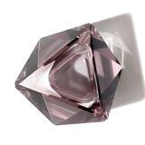 Faceted glass trinket dish, Murano, 1960s, amethyst color