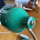 Green enamelled desk lamp