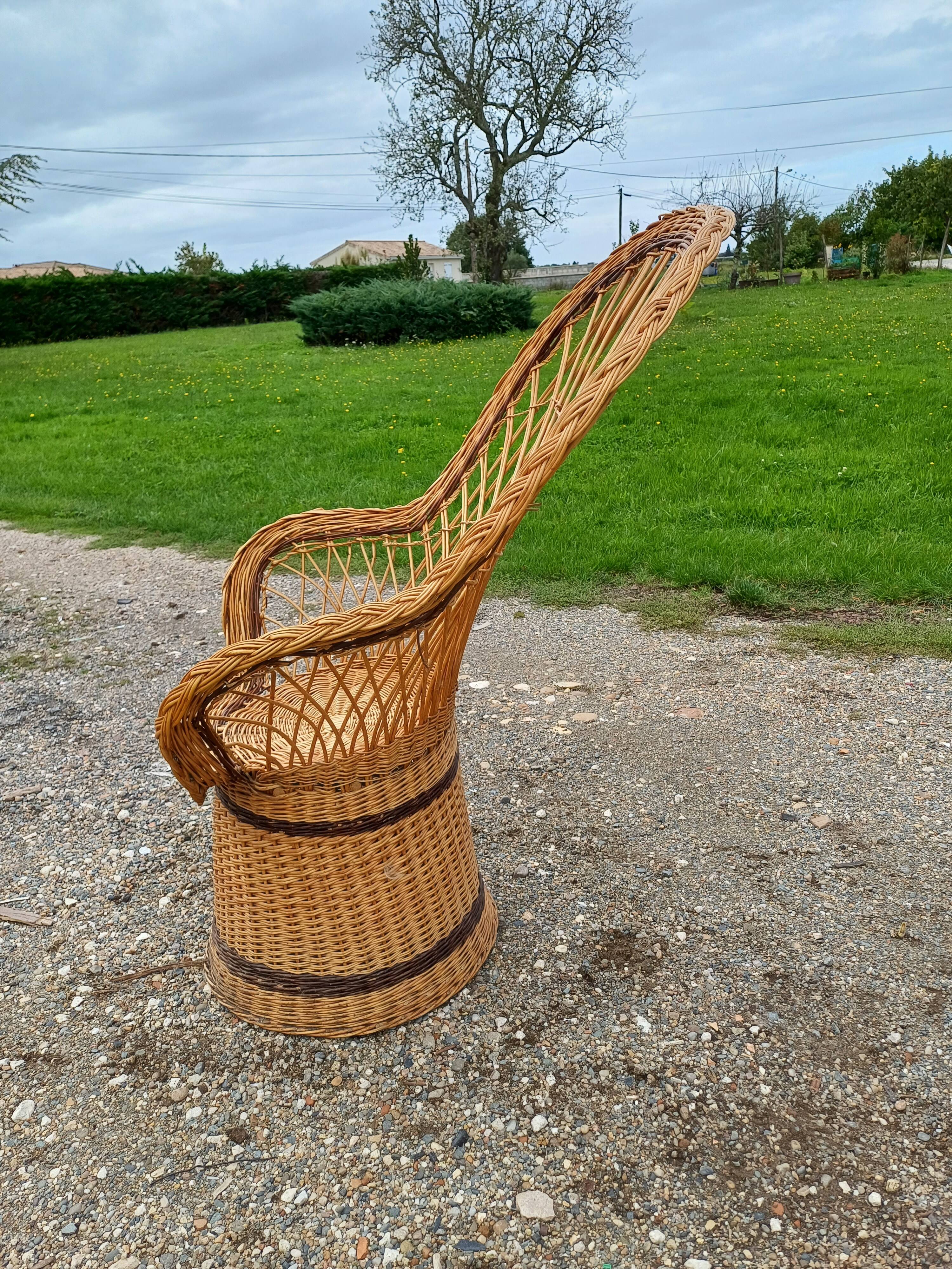 Emmanuelle wicker armchair