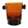 Vintage Amber Glass Ice Cube Bucket