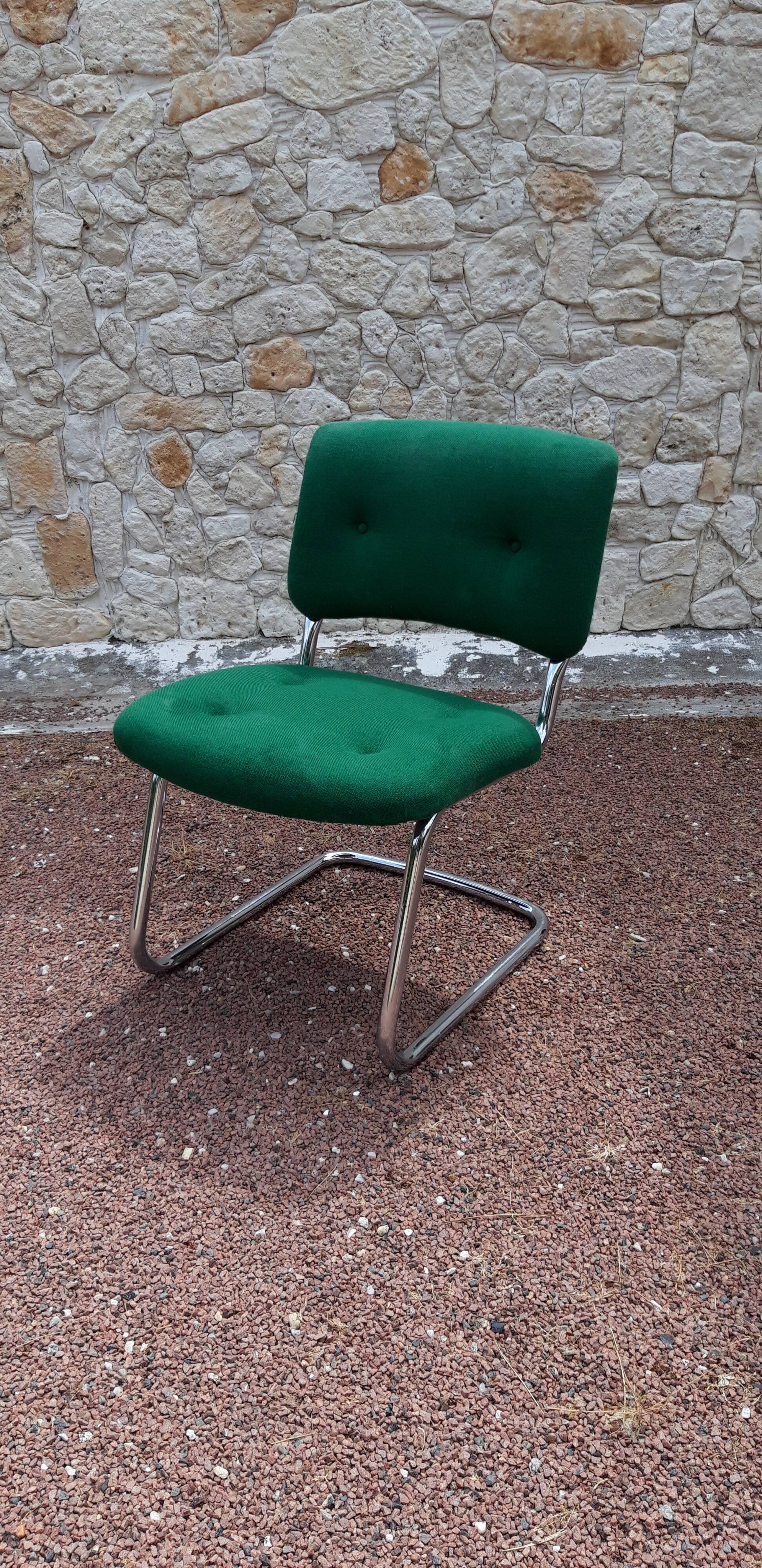 Chaise Stafor Steelcase verte