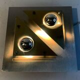 Vintage Wall Light • Steel Brass and Aluminum • 1970