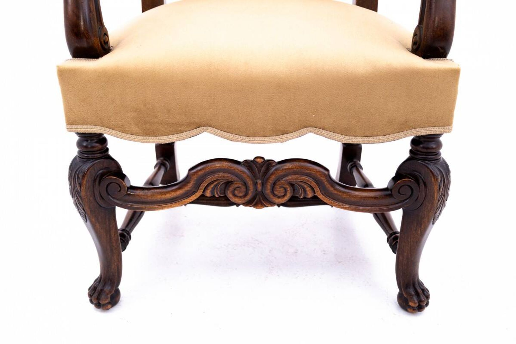 A pair of antique armchairs, Western Europe, around 1900. After renovation
