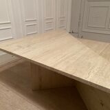 Table basse Up & Up travertin Italie 1970s