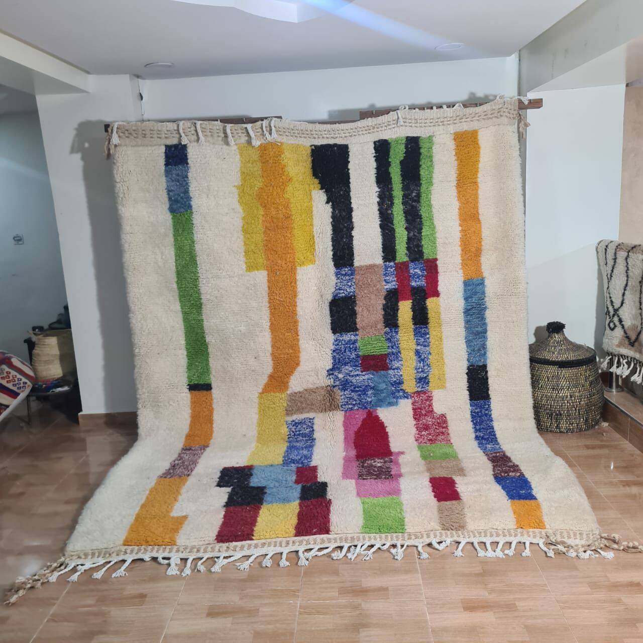 Handmade wool Berber rug 300X200 cm