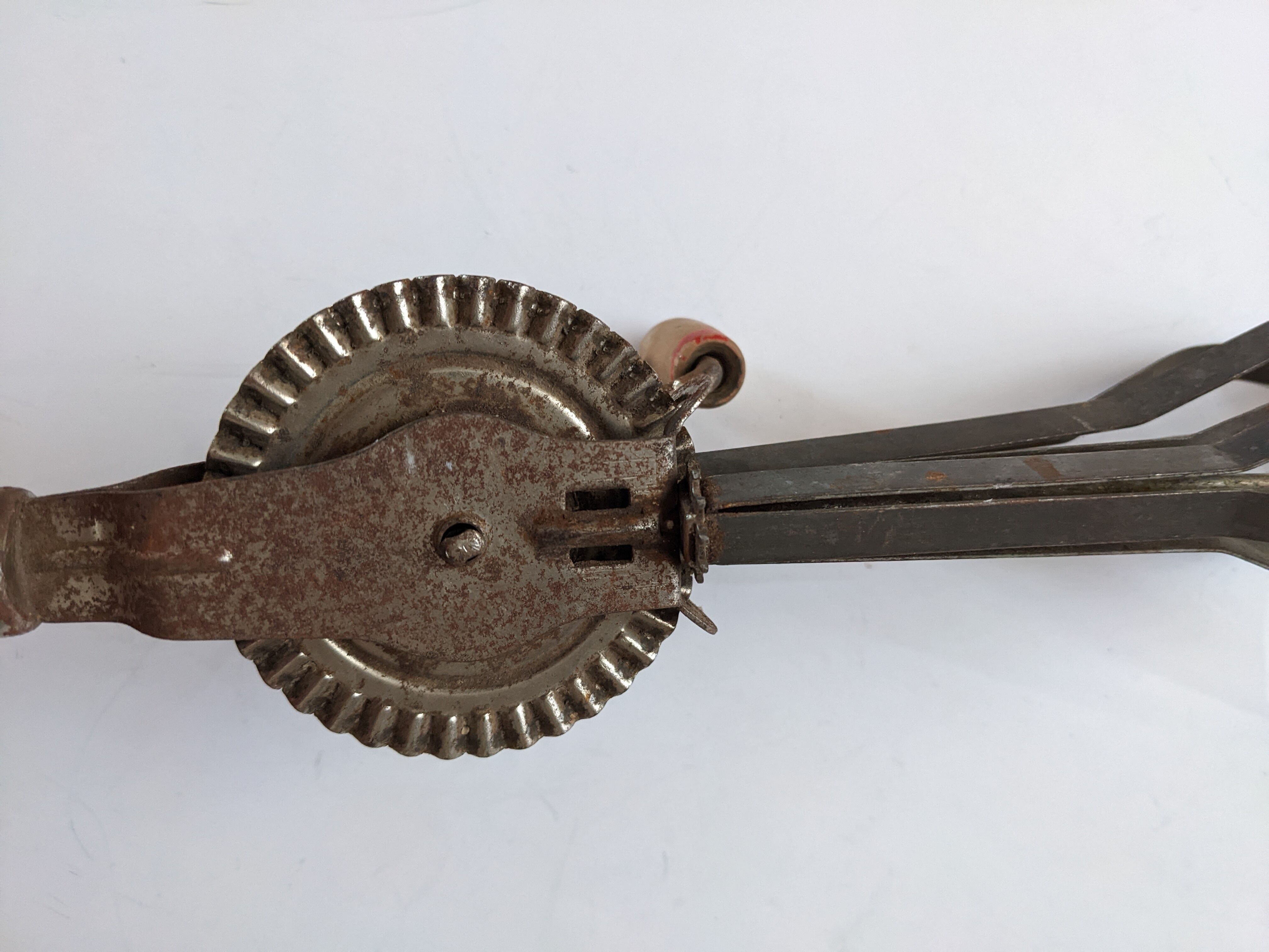 Antique manual metal mixer