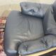 Pair of leather and beech armchairs from the 1970s.