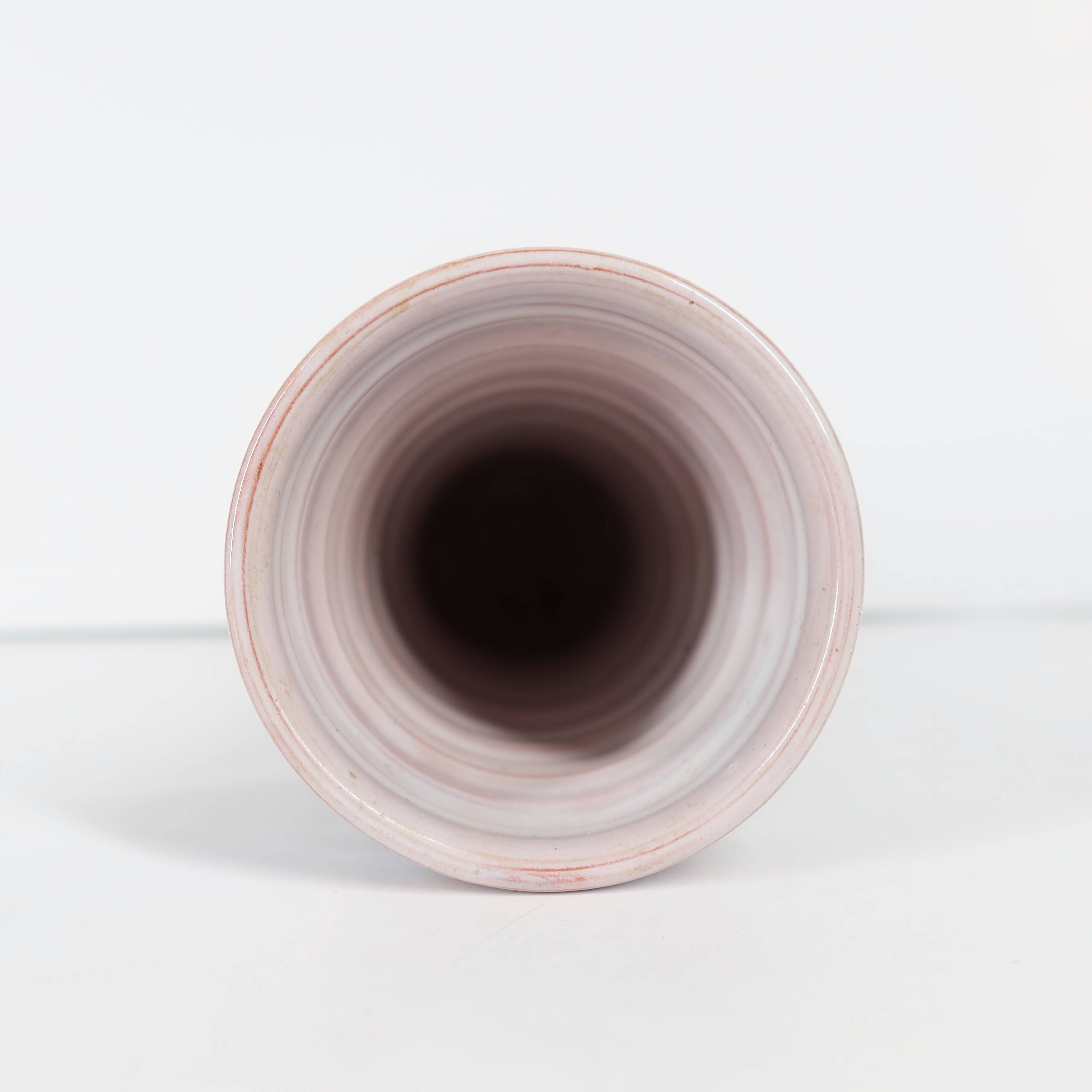 Ludovic handcrafted vase in blue glazed ceramic, 1970