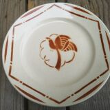 4 flat plates old ceramics from Badonviller collection paradis