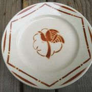 4 flat plates old ceramics from Badonviller collection paradis