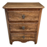 Bleached walnut chest of drawers