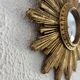 Vintage 1960 sun mirror witch's eye fine gold resin - 26 cm