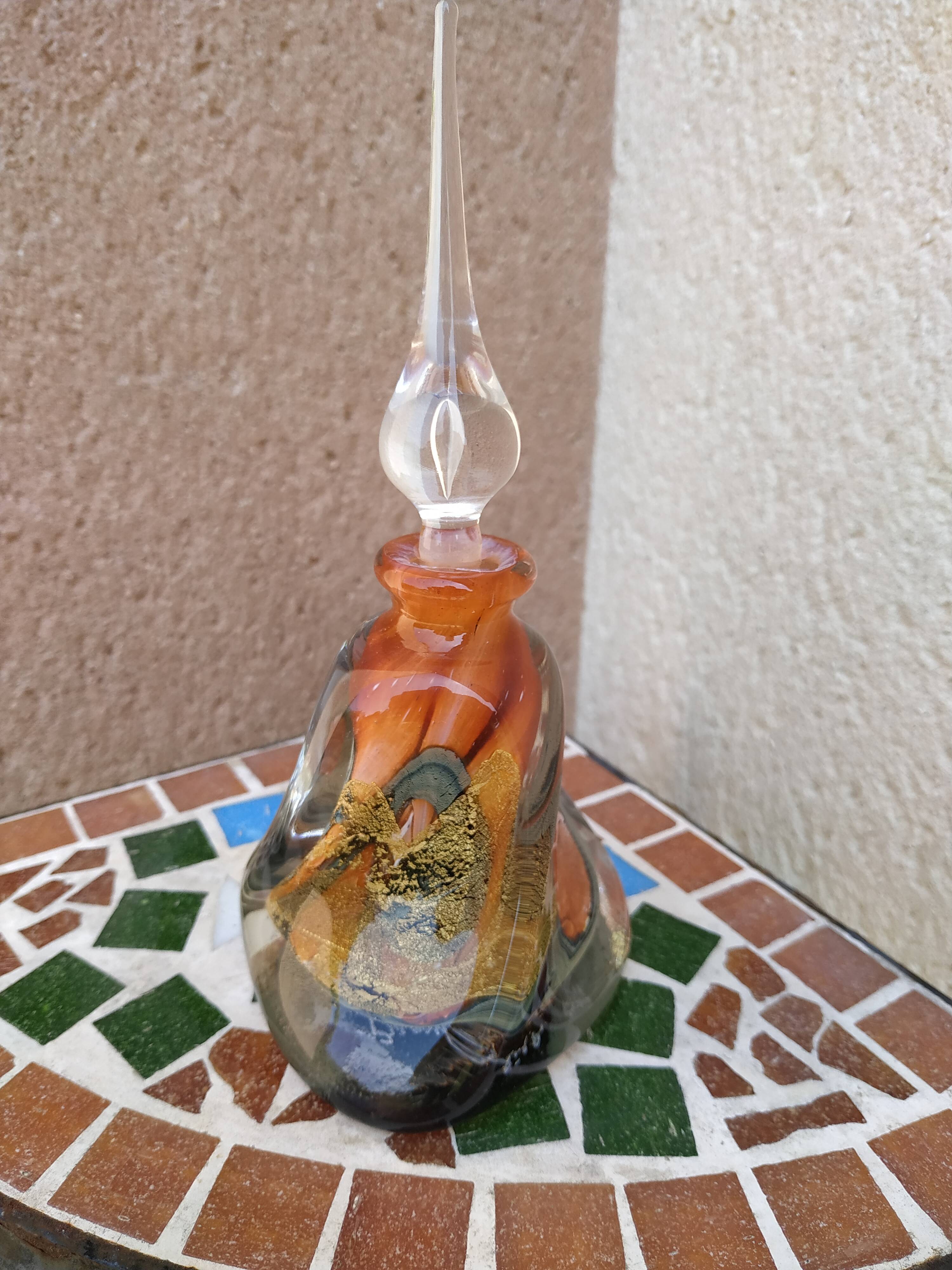 Raymond Branlé's blown glass bottle at Biot
