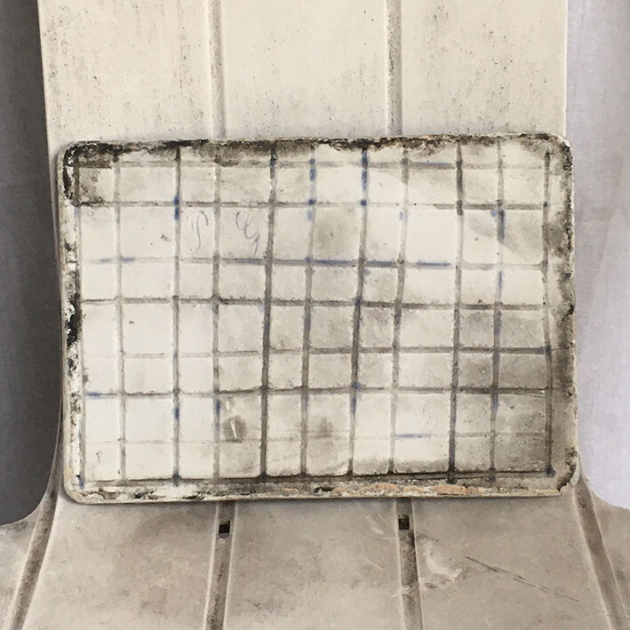 Street number plate in earthenware