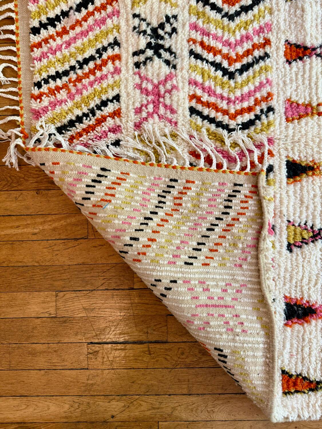 100% wool Berber rug Beni Ouarain 153 x 244